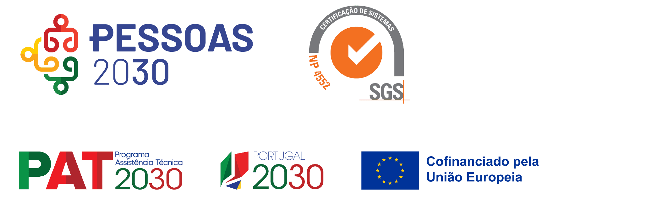 Logos PESSOAS 2030, Certificação e Financiamentos