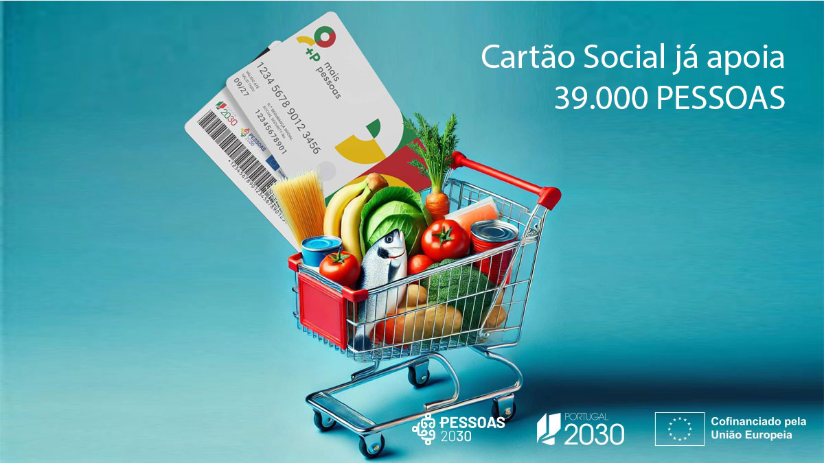 Cartão social e carrinho de compras
