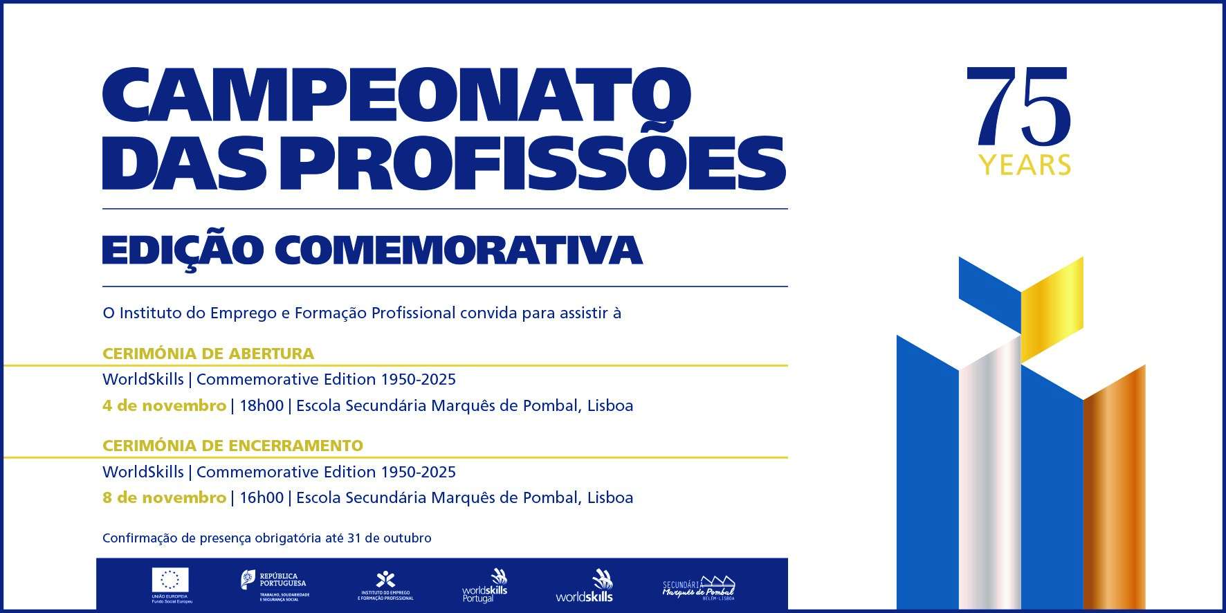 75 anos da WorldSkills Campeonato das profissões - edição comemorativa