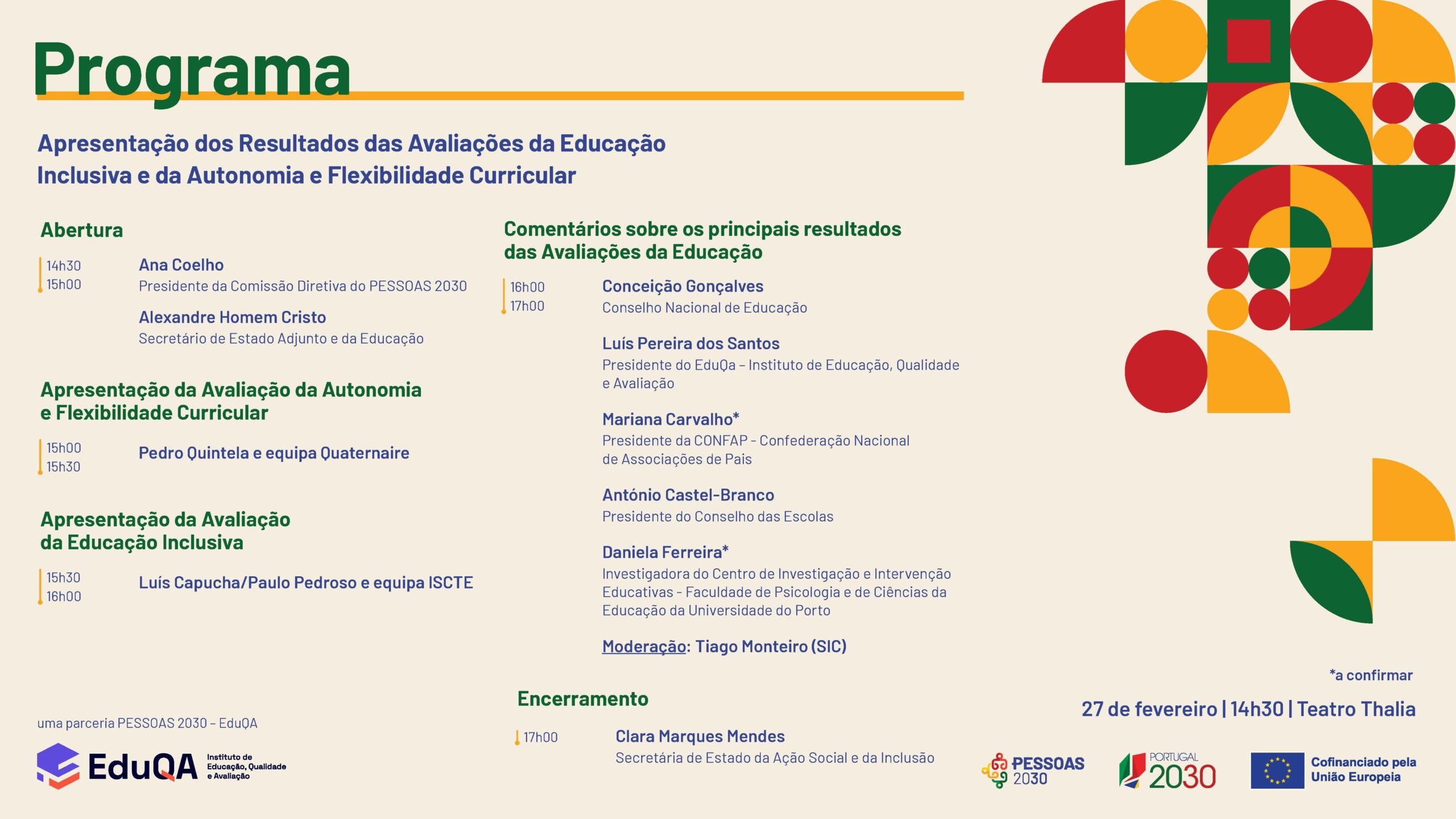 Avaliações educação - programa