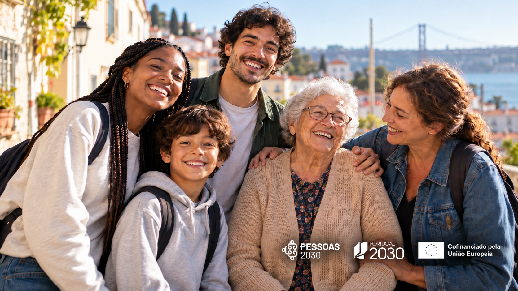 Retrato Familiar com Vista de Lisboa Dia Internacional para a Erradicação da Pobreza